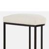 Gyn Counter Height Stool White Performance Fabric Black Cantilever Base By Casagear Home BM319921