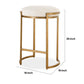 Fyn Counter Height Stool Round Cream Fabric Seat Brass Cantilever Base By Casagear Home BM319922