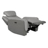 Alysn Zero Gravity Power Recliner Chair with Headrest Gray Genuine Leather By Casagear Home BM320471