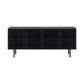 Dyan 66 Inch Sideboard Buffet Cabinet Console, 4 Doors, Black Wood Finish By Casagear Home