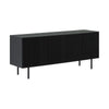 Dyan 66 Inch Sideboard Buffet Cabinet Console 4 Doors Black Wood Finish By Casagear Home BM320472