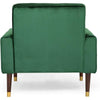 Covia Accent Club Chair Waffle Stitch Emerald Velvet Gold Tip Legs By Casagear Home BM320495