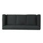 Tiya Sofa Button Tufted Back Boxed Seats Gray Fabric Upholstery 79 Inch By Casagear Home BM320496