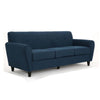 Tiya Sofa, Tufted Back, Boxed Seats, Navy Blue Fabric Upholstery, 79 Inch By Casagear Home