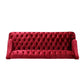 Lilah Sofa Button Tufted Diamond Stitch Soft Red Wine Velvet 73 Inch By Casagear Home BM320498