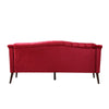 Lilah Sofa Button Tufted Diamond Stitch Soft Red Wine Velvet 73 Inch By Casagear Home BM320498