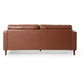 Ayla Sofa 2 Bolster Pillows Plush Tufted Light Brown Faux Leather 82 Inch By Casagear Home BM320508