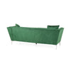 Sofy Sofa 87 Inch Modern Chesterfield Emerald Green Velvet with 2 Pillows By Casagear Home BM320517