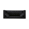 Sofy Sofa 87 Inch Modern Chesterfield Sleek Black Velvet with 2 Pillows By Casagear Home BM320518