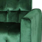 Covia Sofa Straight Tufted Green Velvet Upholstery 70 Inch Gold Tip Legs By Casagear Home BM320524