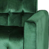 Covia Sofa Straight Tufted Green Velvet Upholstery 70 Inch Gold Tip Legs By Casagear Home BM320524