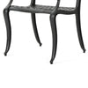 Cay Outdoor Dining Chair Set of 2 Mesh Style Back Black Cast Aluminium By Casagear Home BM320542