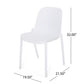 Outdoor Patio Chair Set of 2 Perforated Ergonomic Weather Resistant White By Casagear Home BM320553