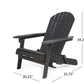 Outdoor Adirondack Chair with Cupholders Foldable Dark Gray Wood Finish By Casagear Home BM320566