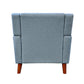 Accent Armchair Tufted Back and Flared Arms Birch Wood Blue Polyester By Casagear Home BM320567