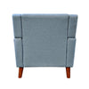 Accent Armchair Tufted Back and Flared Arms Birch Wood Blue Polyester By Casagear Home BM320567