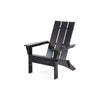 Foldable Outdoor Adirondack Chair, Rustic Black Steel and Acacia Wood By Casagear Home