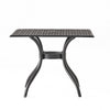 Cay Outdoor Dining Table 40 Inch Square Top Black Lattice Metal Design By Casagear Home BM320577