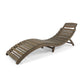 Hanie Outdoor Foldable Chaise Lounger, 73 Inch, Slatted Gray Acacia Wood By Casagear Home