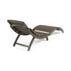 Hanie Outdoor Foldable Chaise Lounger 73 Inch Slatted Gray Acacia Wood By Casagear Home BM320580