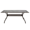 Toni Outdoor Table 67 Inch Rectangular Top Lattice Bronze Aluminium By Casagear Home BM320581