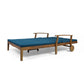 Hoye Double Chaise Lounger Recliner Bed Outdoor 79 Inch Acacia Wood By Casagear Home BM320582