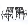 Toni Outdoor Armchair, Scrolled Lattice Pattern, Cabriole Legs Copper Metal By Casagear Home