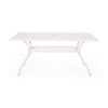 Toni Table 67 Inch Rectangular Lattice Top Saber Legs White Aluminium By Casagear Home BM320598