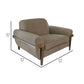 Pola Accent Chair Light Brown Polyester Foam Cushions Solid Pine Wood By Casagear Home BM320744