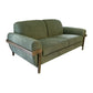 Pola 69 Inch Loveseat, Olive Green Polyester Foam Cushions, Solid Pine Wood By Casagear Home