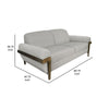 Pola Loveseat Beige Polyester Foam Cushions Solid Pine Wood 69 Inch By Casagear Home BM320749