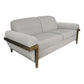 Pola Loveseat Beige Polyester Foam Cushions Solid Pine Wood 69 Inch By Casagear Home BM320749