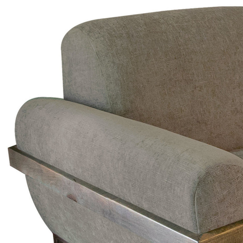 Pola Sofa Light Brown Polyester Foam Cushions Solid Pine Wood 95 Inch By Casagear Home BM320754