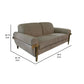 Pola Sofa Light Brown Polyester Foam Cushions Solid Pine Wood 95 Inch By Casagear Home BM320754