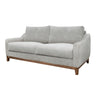 Tuba Loveseat Beige Polyester Foam Cushions Solid Pine Wood 62 Inch By Casagear Home BM320765