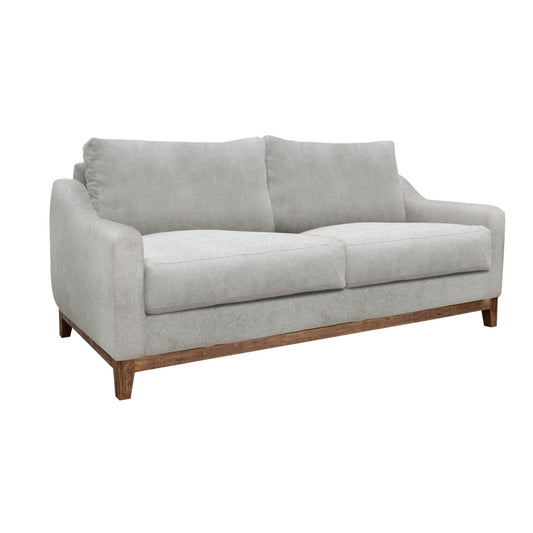 Tuba Loveseat, Beige Polyester, Foam Cushions, Solid Pine Wood, 62 Inch By Casagear Home