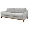 Tuba Sofa Beige Polyester Foam Cushions Solid Pine Wood Frame 88 Inch By Casagear Home BM320771