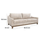 Tuba Sofa Gray Polyester Foam Cushions Solid Pine Wood Frame 88 Inch By Casagear Home BM320773