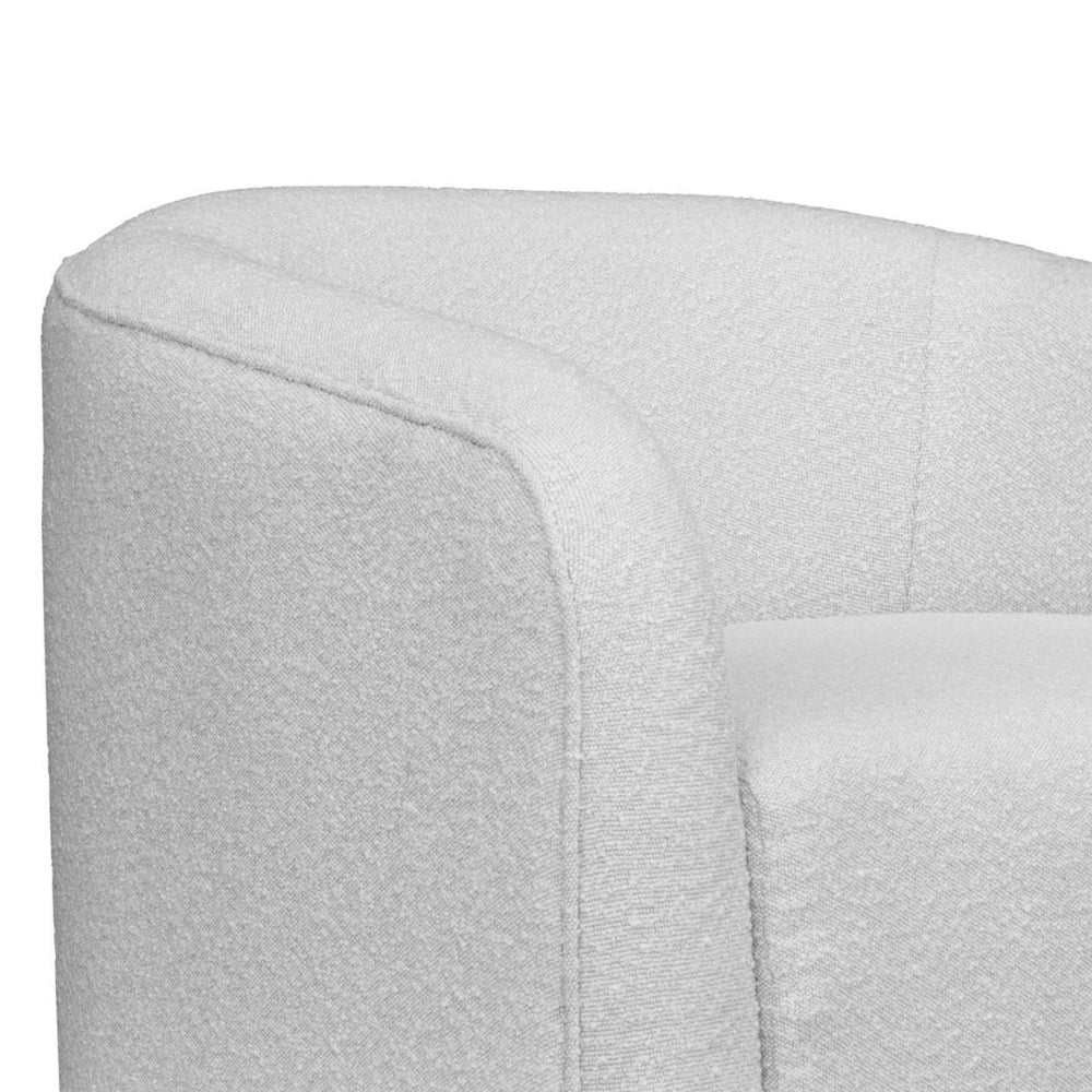 Ino Accent Chair Ivory Polyester Foam Cushions Solid Pine Wood Platform By Casagear Home BM320775