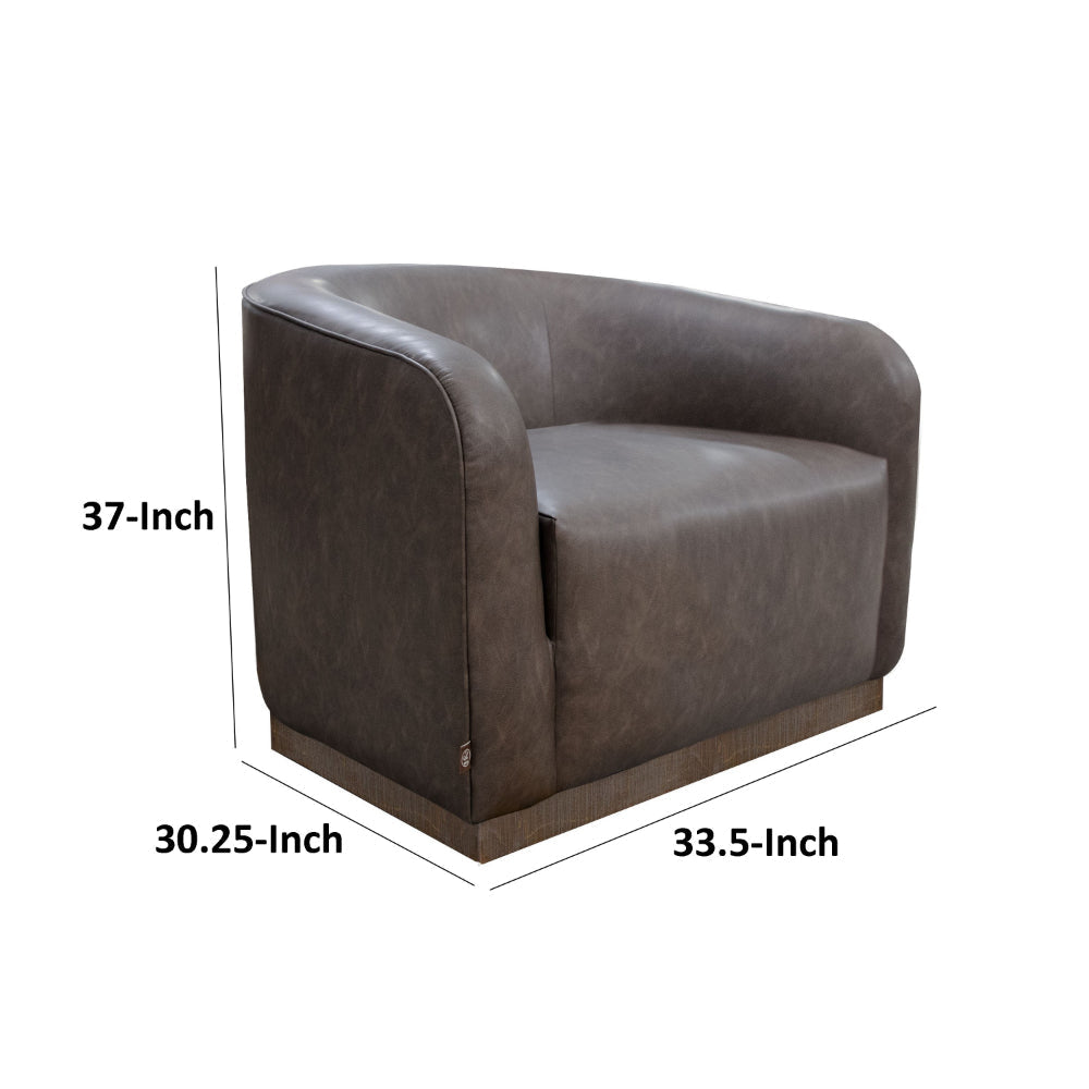 Ino Accent Chair Chocolate Brown Fabric Foam Solid Pine Wood Platform By Casagear Home BM320781