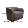 Ino Accent Chair Chocolate Brown Fabric Foam Solid Pine Wood Platform By Casagear Home BM320781