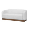 Ino Loveseat Ivory Polyester Foam Cushions Solid Pine Wood Base 66 Inch By Casagear Home BM320782