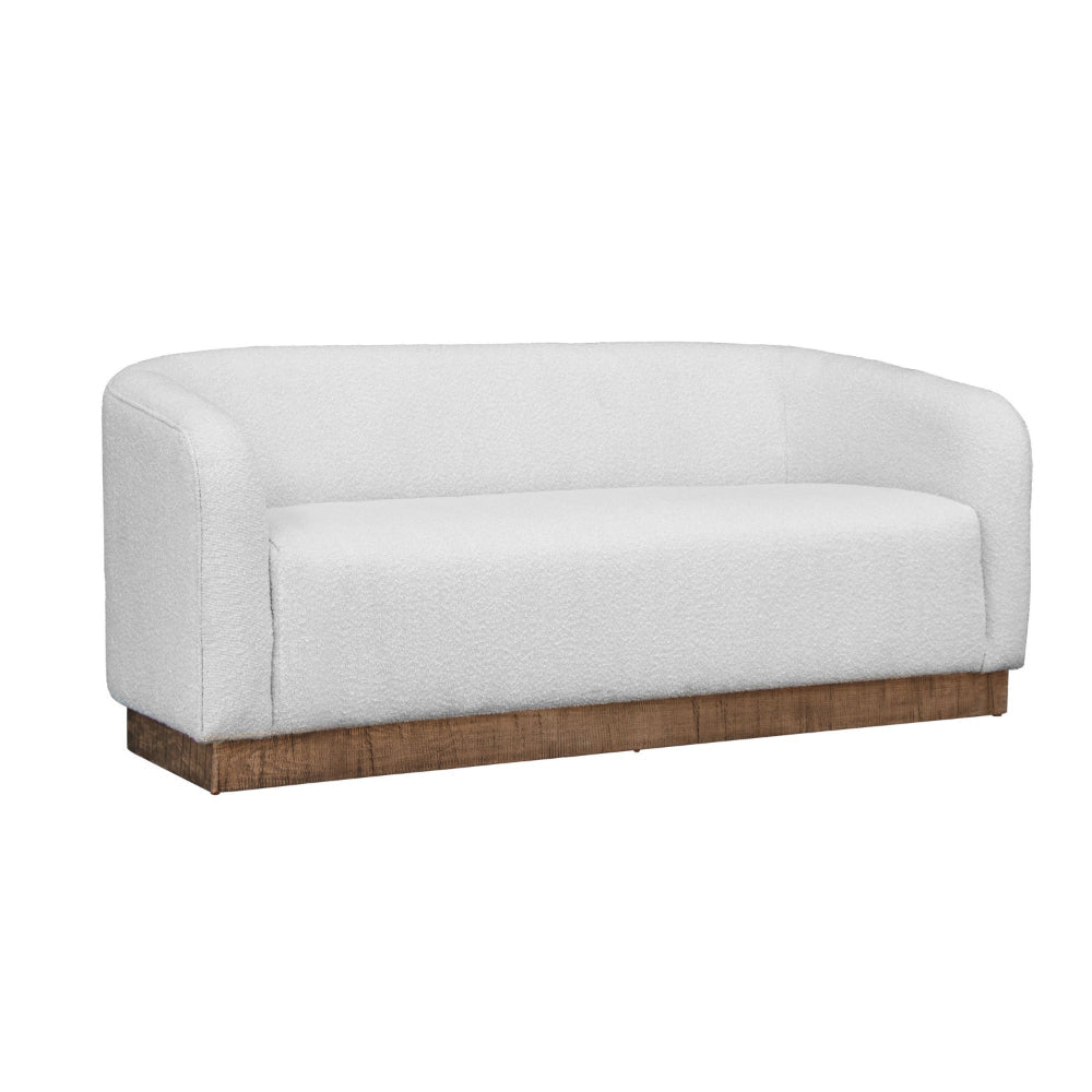 Ino Loveseat, Ivory Polyester, Foam Cushions, Solid Pine Wood Base, 66 Inch By Casagear Home