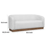 Ino Loveseat Ivory Polyester Foam Cushions Solid Pine Wood Base 66 Inch By Casagear Home BM320782