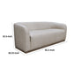 Ino Loveseat Gray Polyester Foam Cushions Solid Pine Wood Base 66 Inch By Casagear Home BM320787