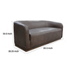 Ino Loveseat Chocolate Brown Polyester Foam Cushions Solid Wood 66 Inch By Casagear Home BM320788