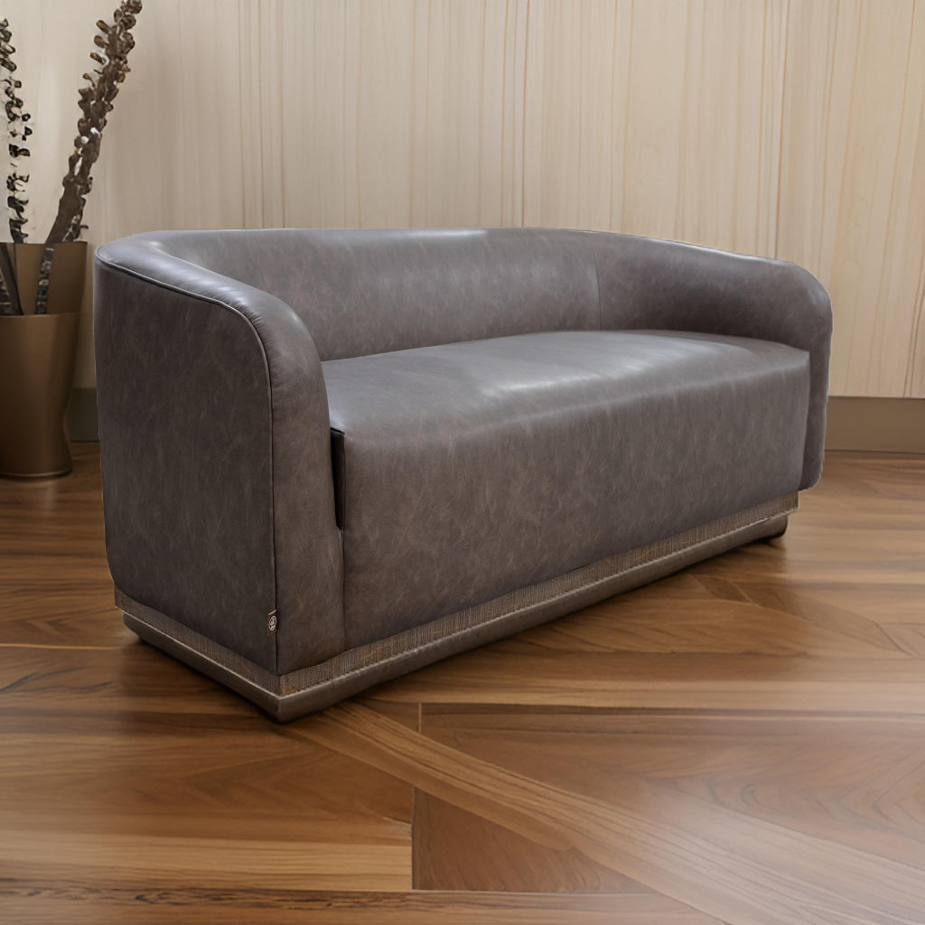 Ino Loveseat Chocolate Brown Polyester Foam Cushions Solid Wood 66 Inch By Casagear Home BM320788