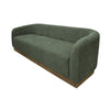 Ino Sofa Olive Green Polyester Foam Cushions Solid Pine Wood 88 Inch By Casagear Home BM320790