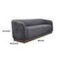 Ino Sofa Dark Gray Polyester Foam Cushions Solid Wood Base 88 Inch By Casagear Home BM320791