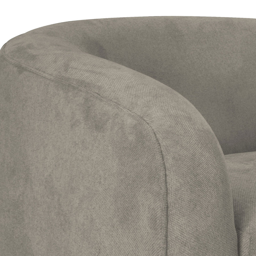 Ino Sofa Almond Gray Polyester Foam Cushions Solid Wood Base 88 Inch By Casagear Home BM320792